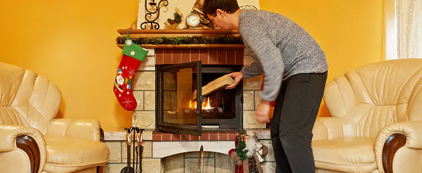 Rusted Metal Fireplace Restoration in Novato, California