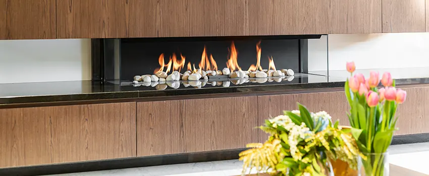 Double-height Fireplace Design Refurbishment in Novato, California
